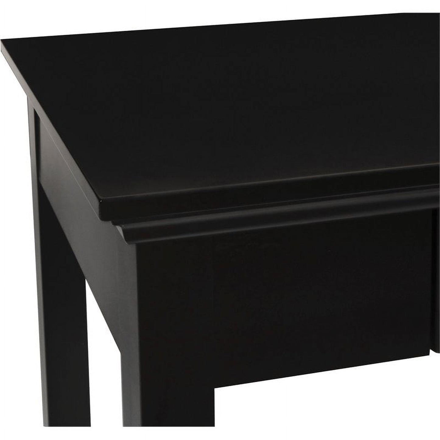 New Classic Furniture Tamarack Solid Wood 1-Drawer Desk in Black