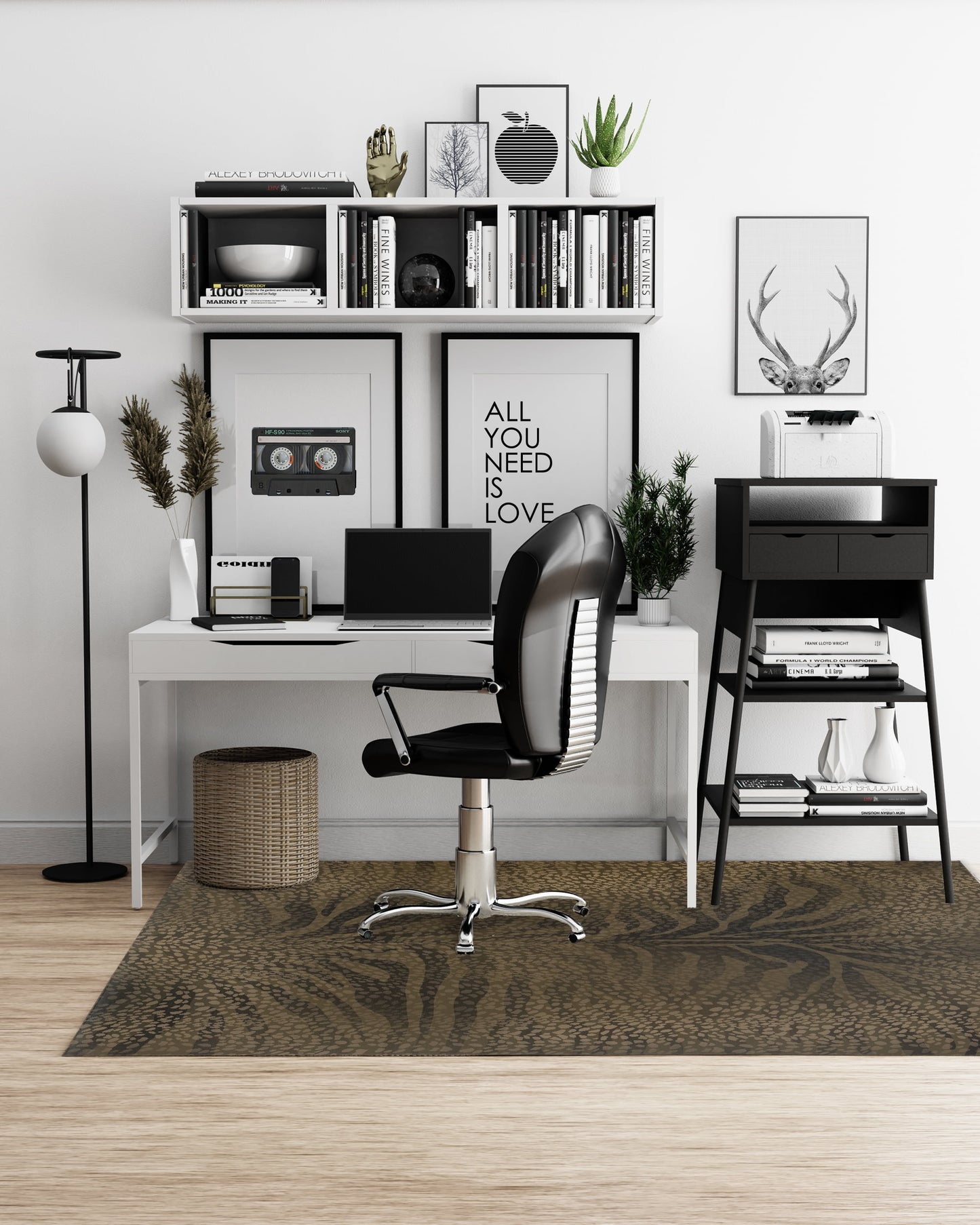 ZEBRA SPOTS BROWN Office Mat By Kavka Designs