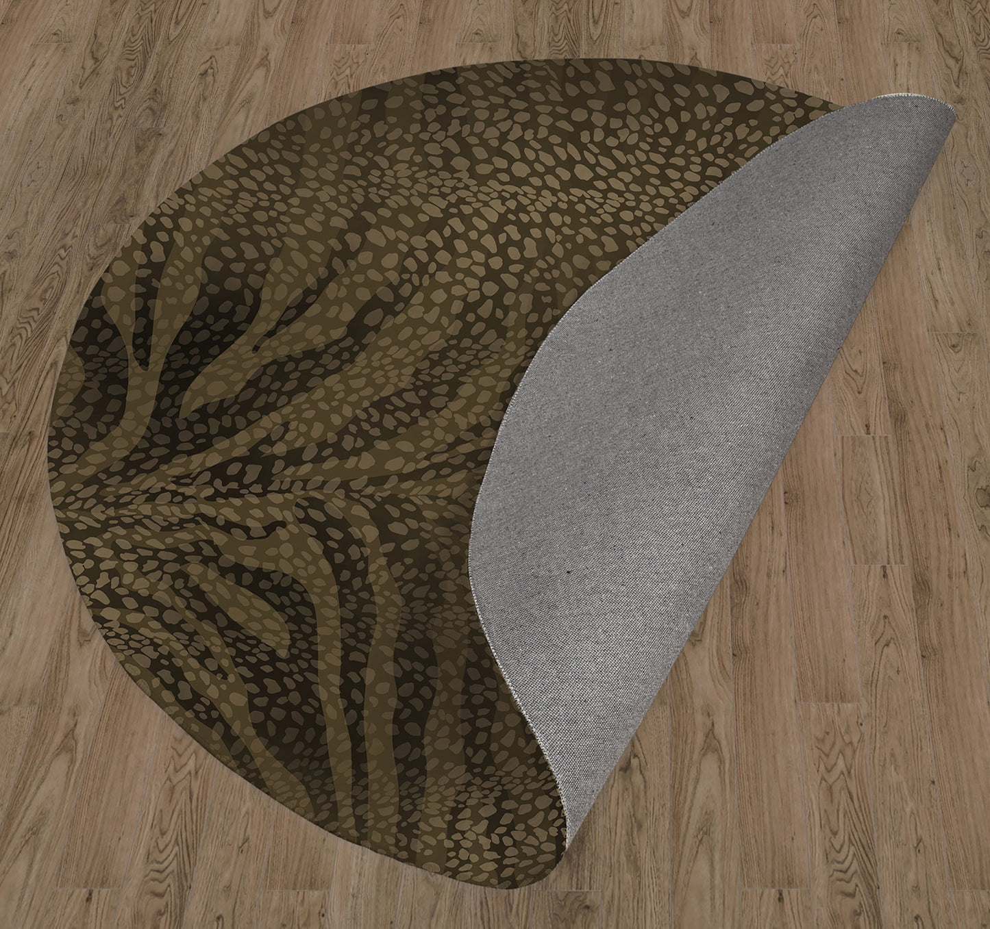 ZEBRA SPOTS BROWN Office Mat By Kavka Designs