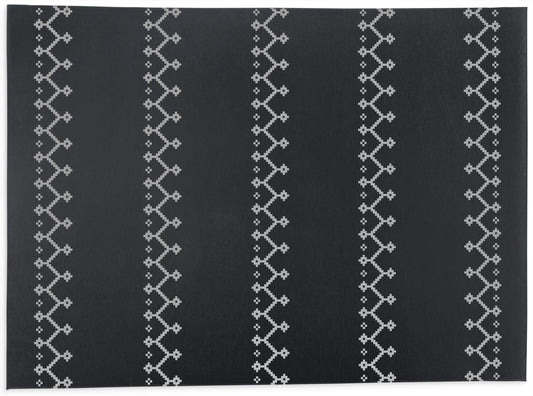 Zipper Black Office Mat by Kavka Designs