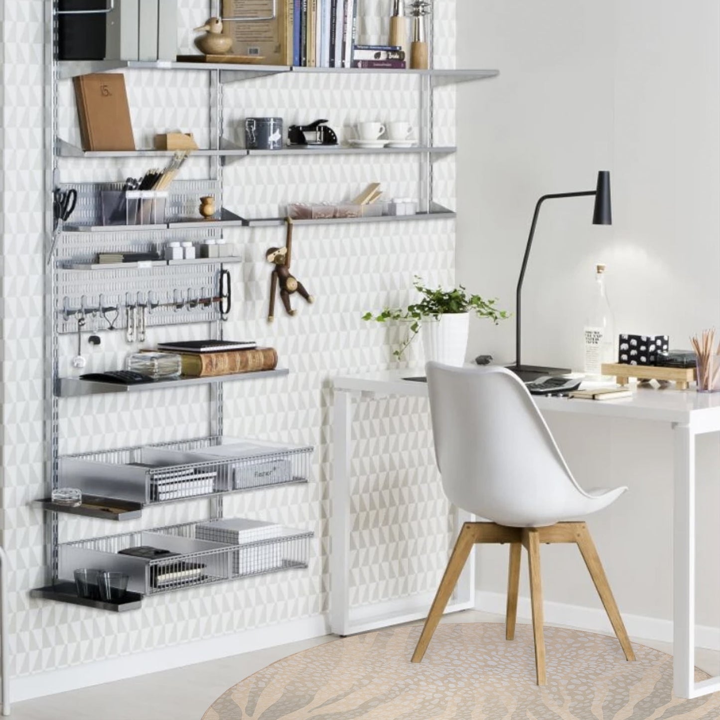 ZEBRA SPOTS CREAM Office Mat By Kavka Designs