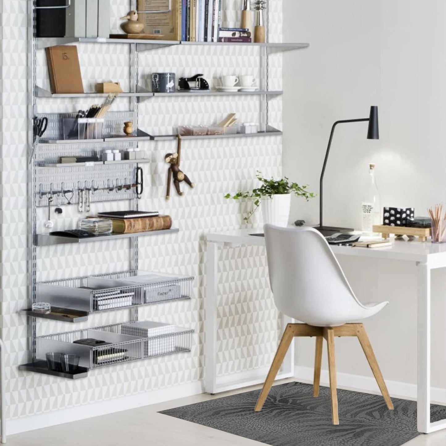 ZEBRA SPOTS CHARCOAL Office Mat By Kavka Designs