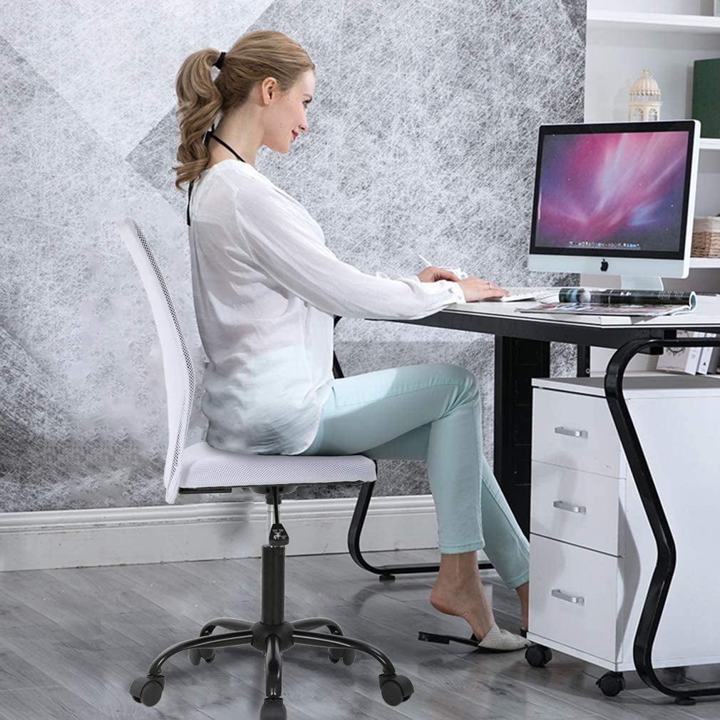 BestOffice Ergonomic Office Chair, Lumbar Support, Swivel Rolling for Men, Women, 4 Pack(White)