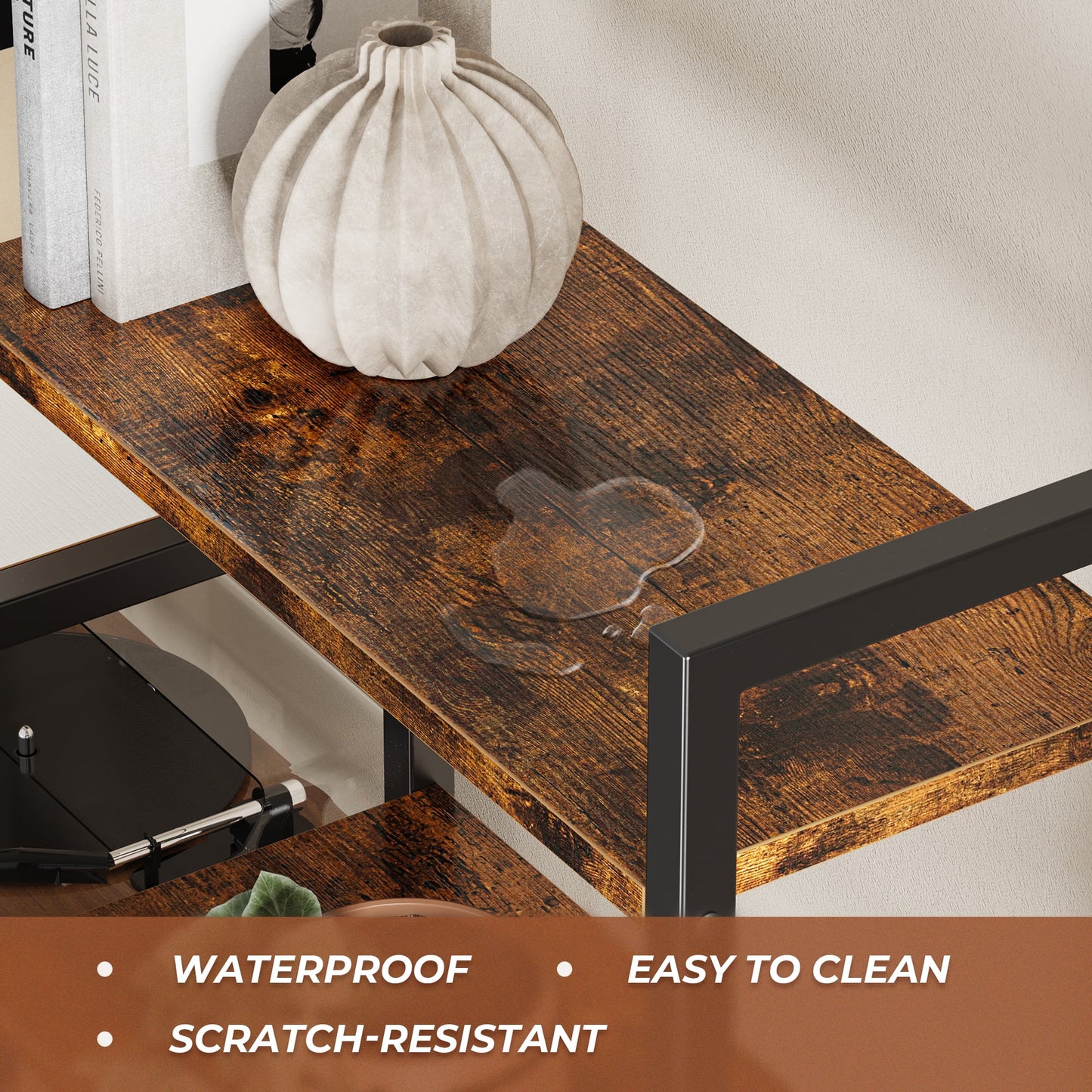 Extra Savings! SUPERJARE 6 Tier Bookshelf, Triple Bookcase with 17 Open Shelves, Wide Book Shelf Book Case for Living Room, Home Office, Rustic Brown - Walmart.com