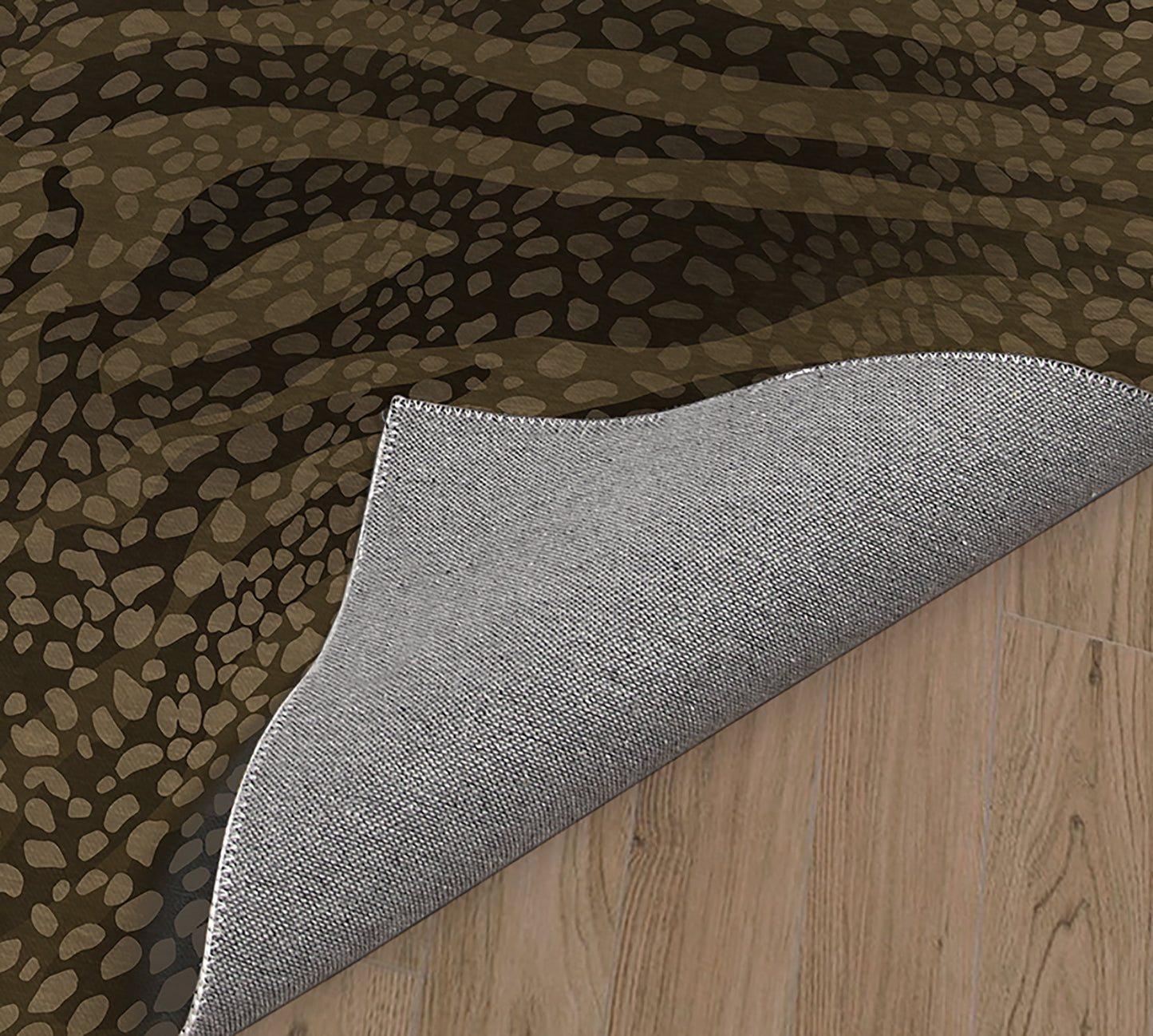 ZEBRA SPOTS BROWN Office Mat By Kavka Designs