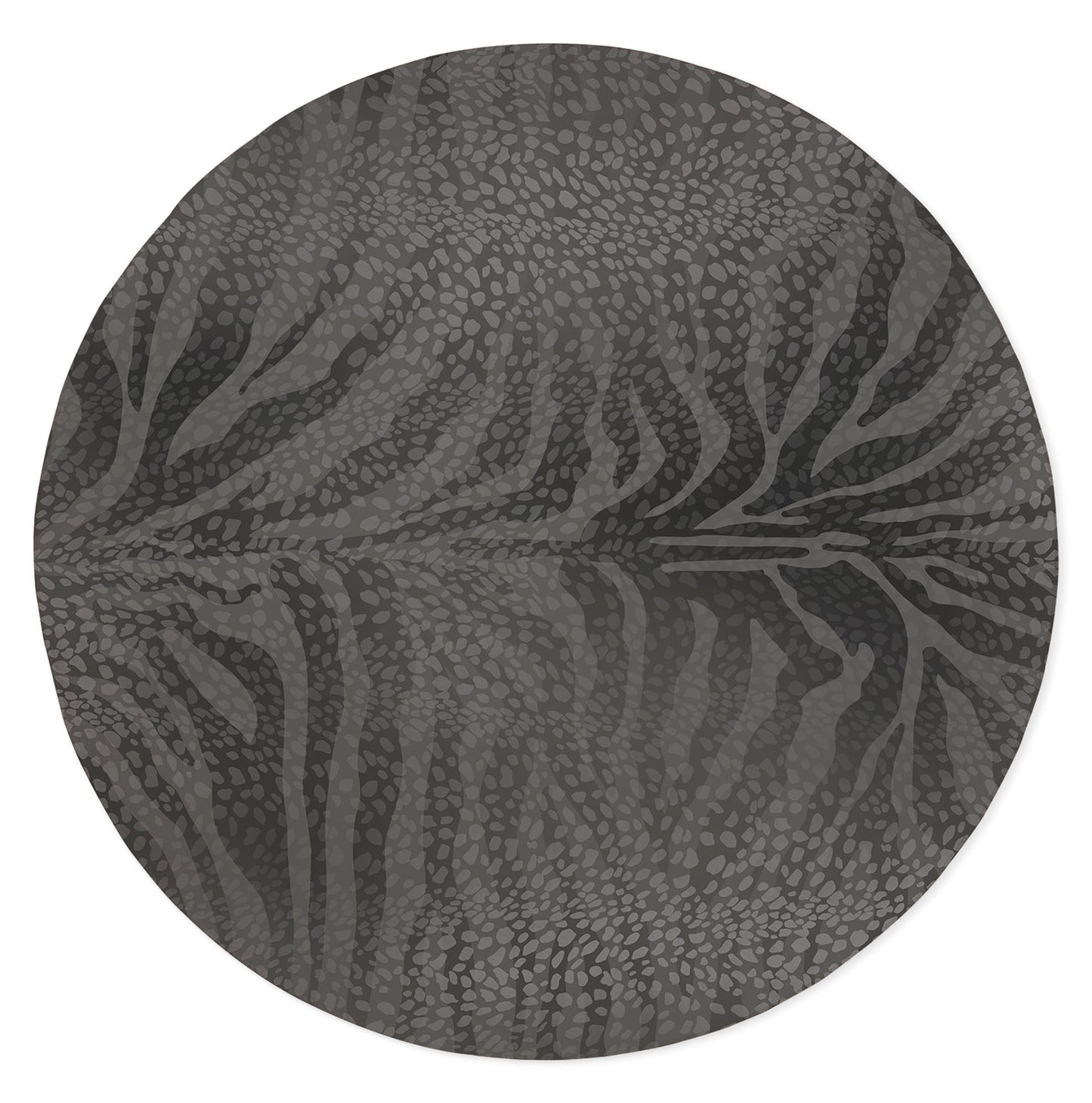 ZEBRA SPOTS CHARCOAL Office Mat By Kavka Designs