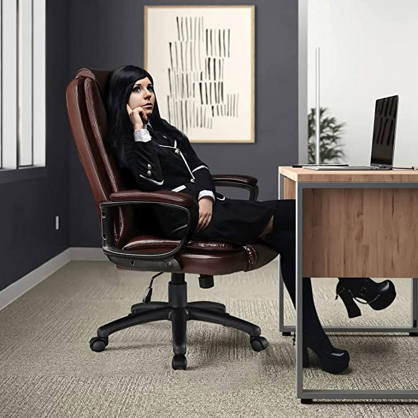 Bossin Big and Tall Home Office Computer chair for Adults, High Back Desk Chair for Heavy Duty 400 LBS