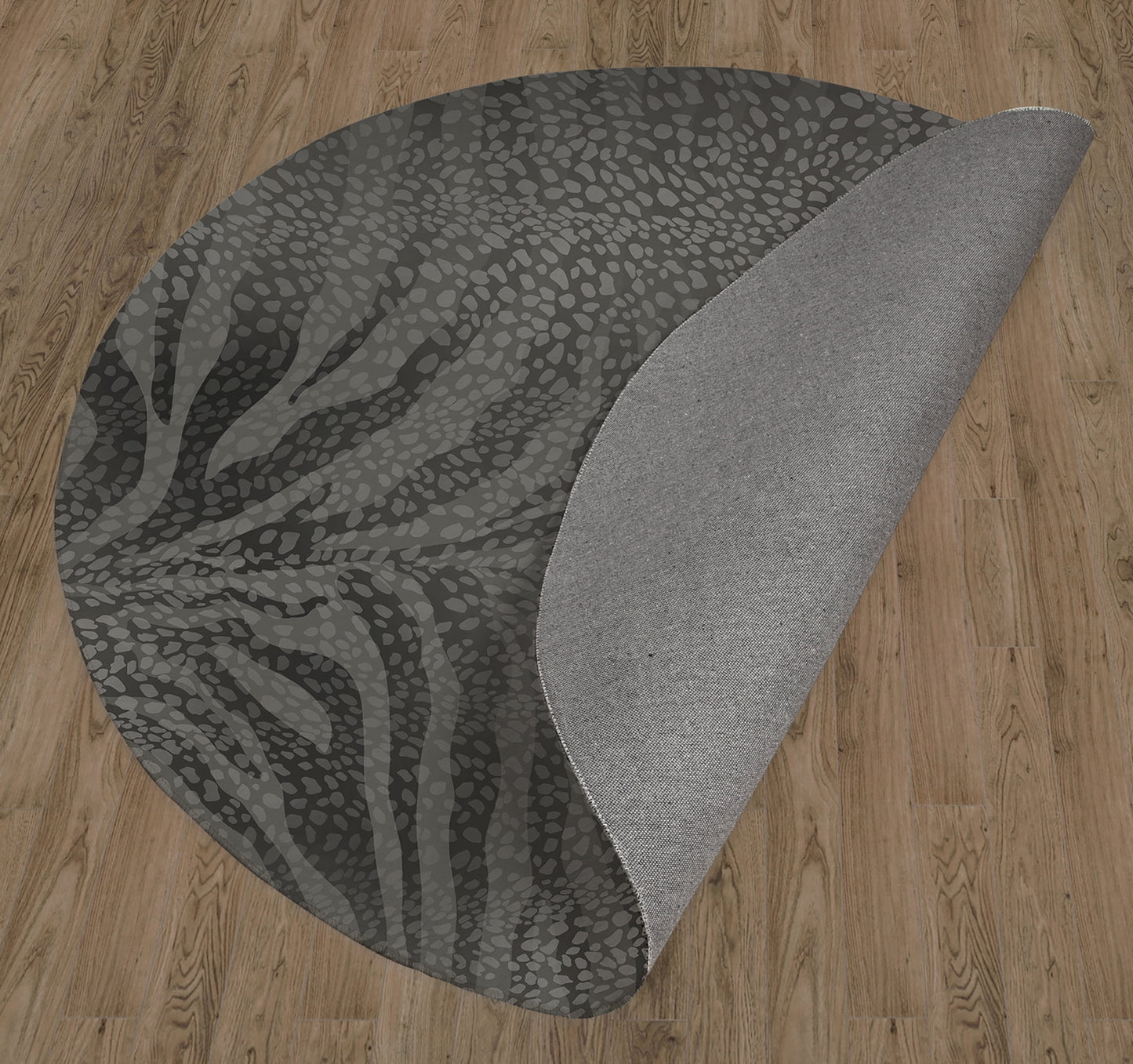 ZEBRA SPOTS CHARCOAL Office Mat By Kavka Designs