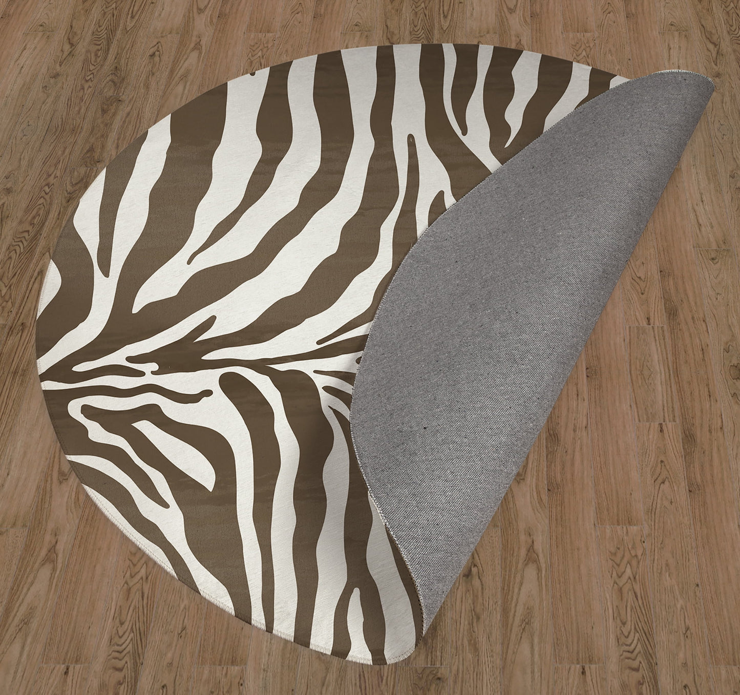 Zebra Brown Office Mat by Kavka Designs