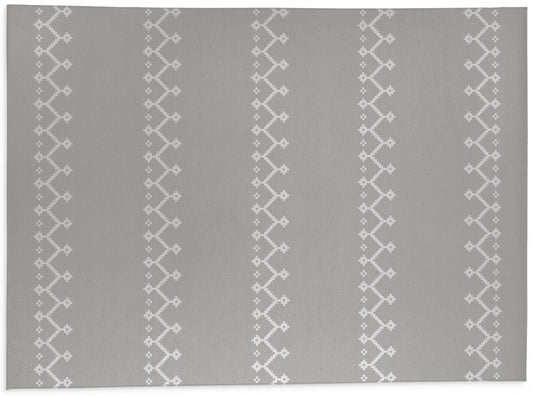 Zipper Light Grey Office Mat by Kavka Designs