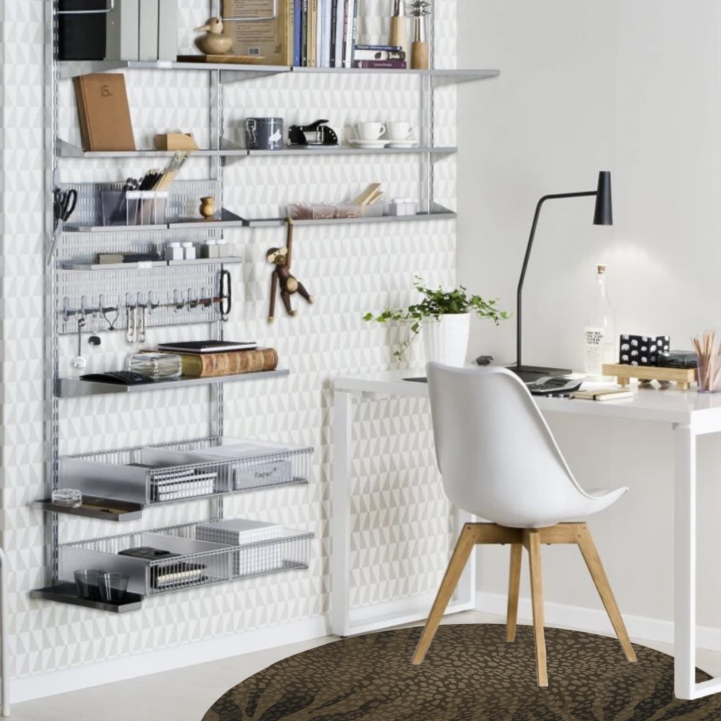 ZEBRA SPOTS BROWN Office Mat By Kavka Designs