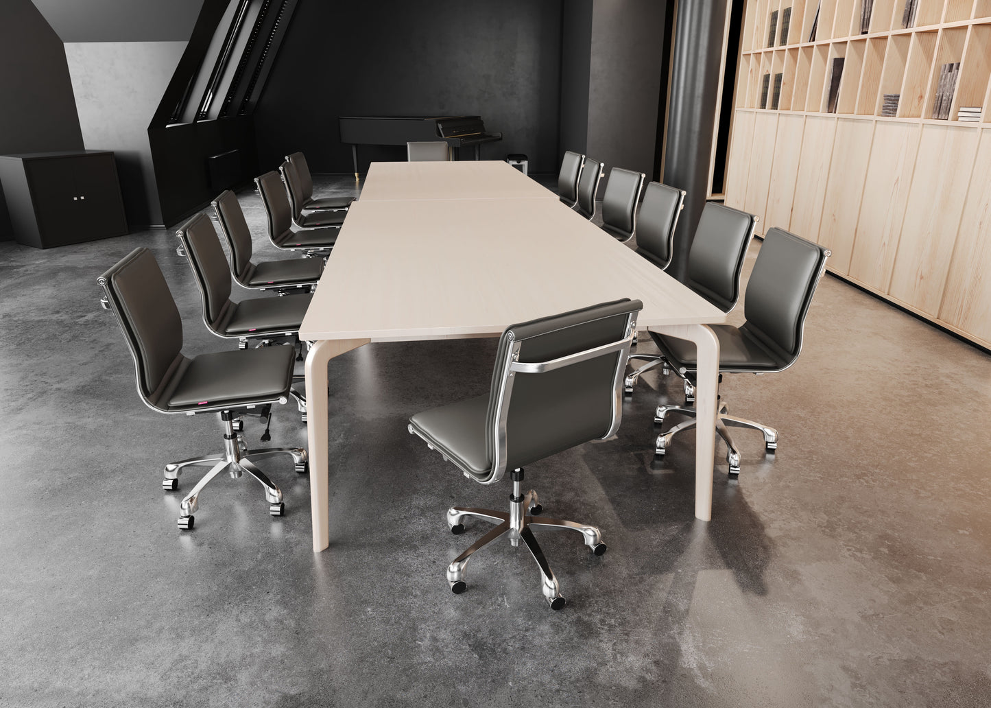 ZUO Lider Plus Armless Office Chair Gray