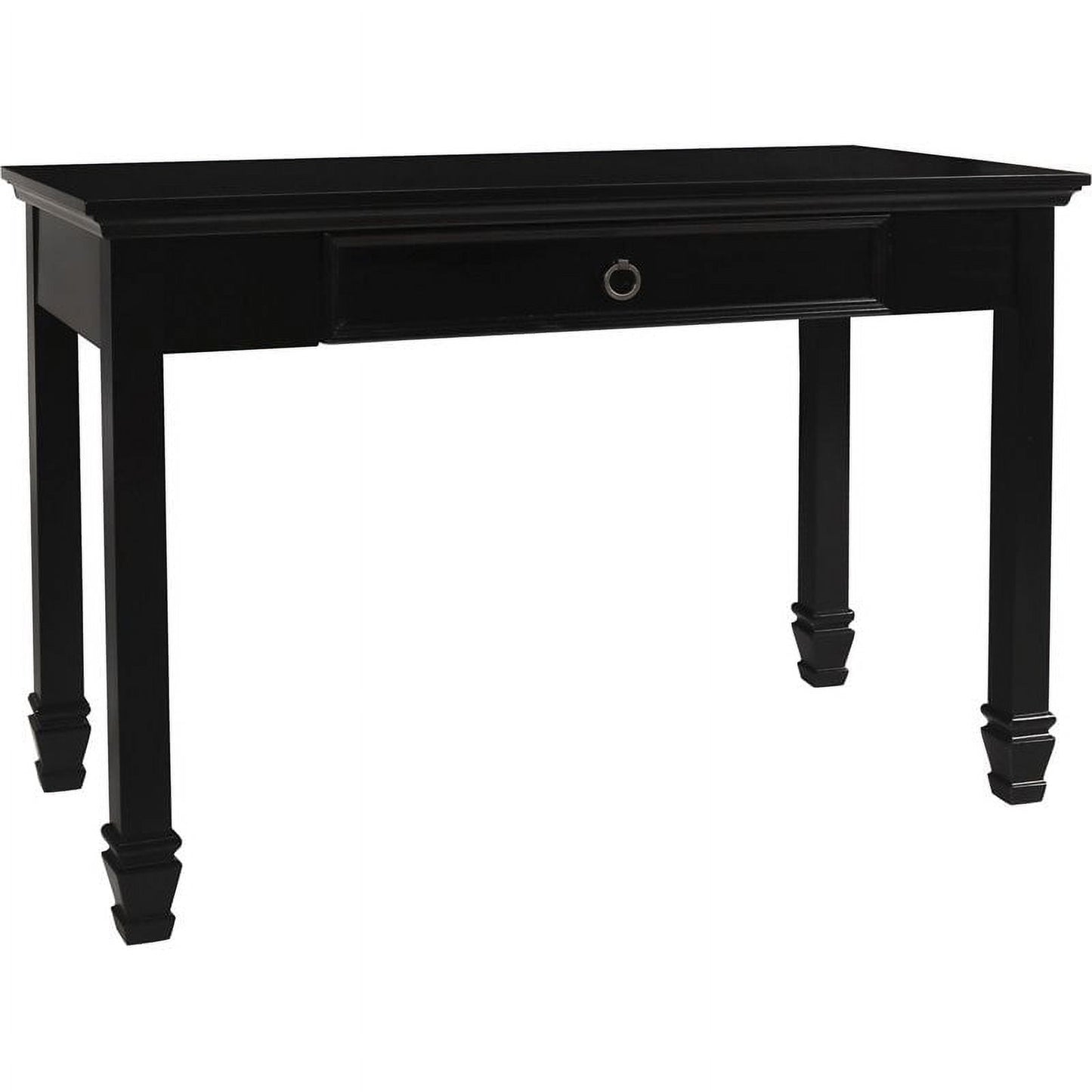 New Classic Furniture Tamarack Solid Wood 1-Drawer Desk in Black