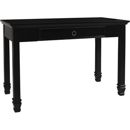 New Classic Furniture Tamarack Solid Wood 1-Drawer Desk in Black