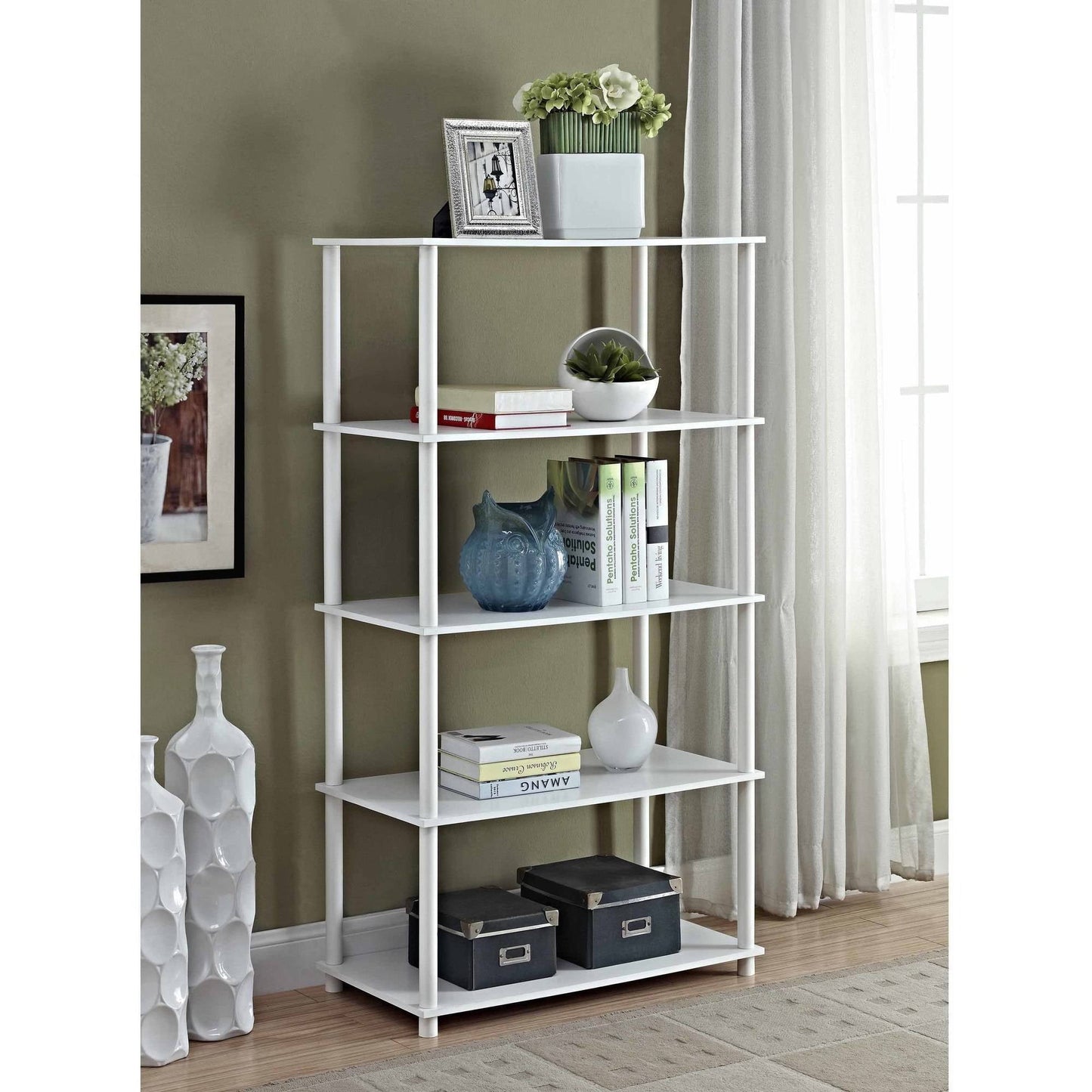 (Set of 7) Mainstays No Tools Assembly 8-Cube Shelving Storage Unit, White