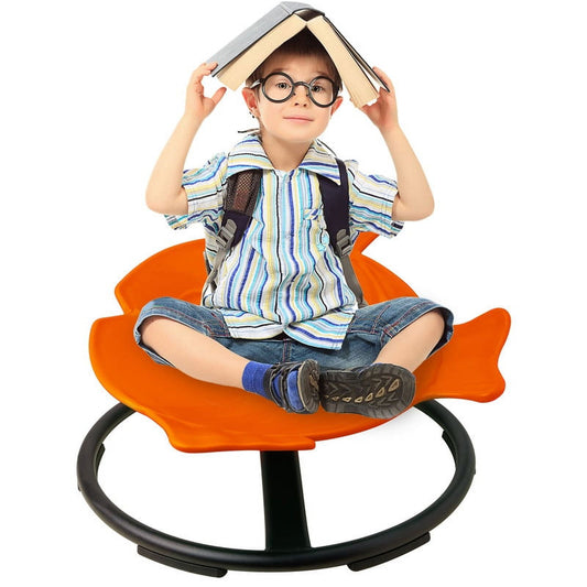 YUKOOL Fish Spinning Swivel Chair - Boost Balance and Coordination in Kids Orange