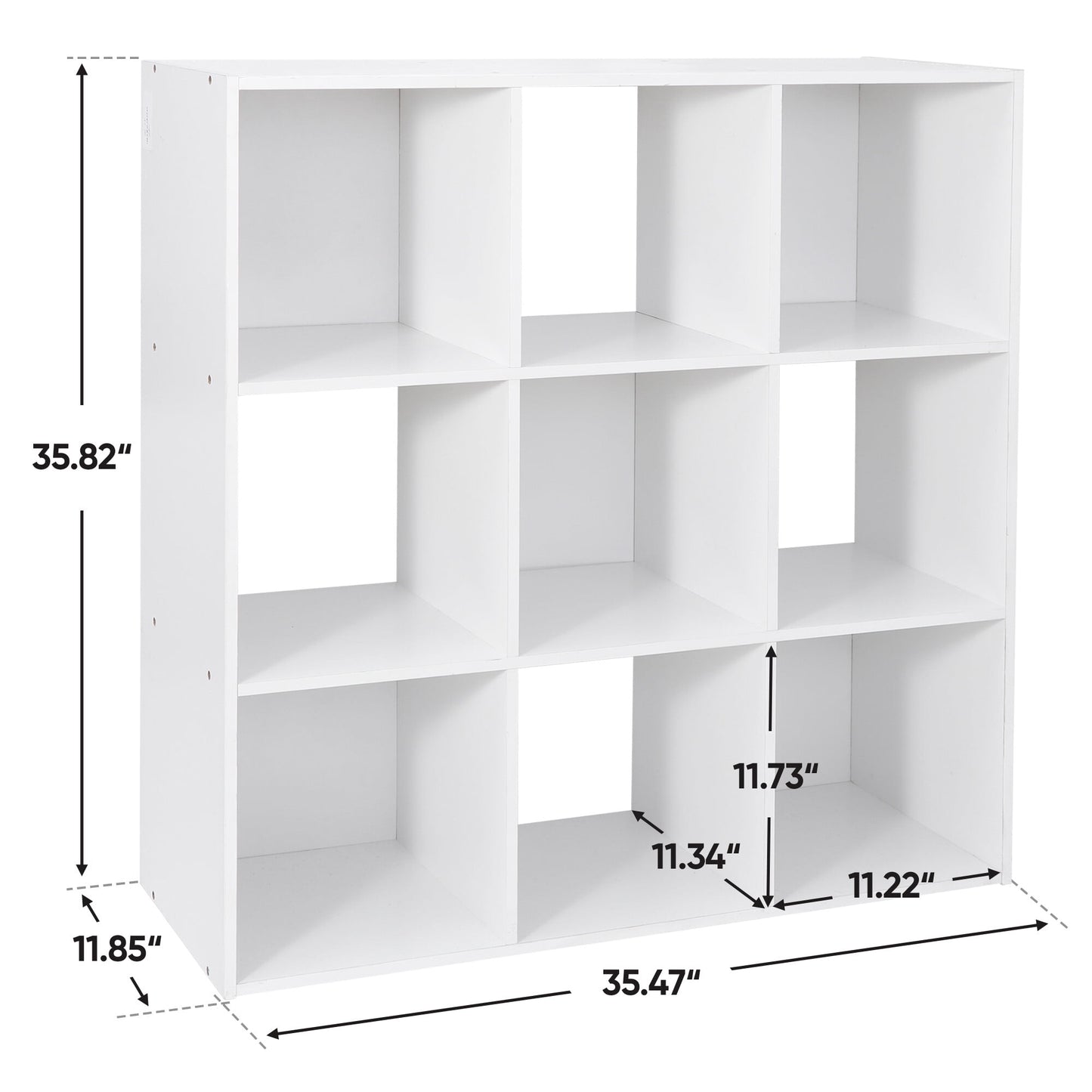ZENSTYLE 9-Cube Wooden Vertical Unit Storage Organizer, White