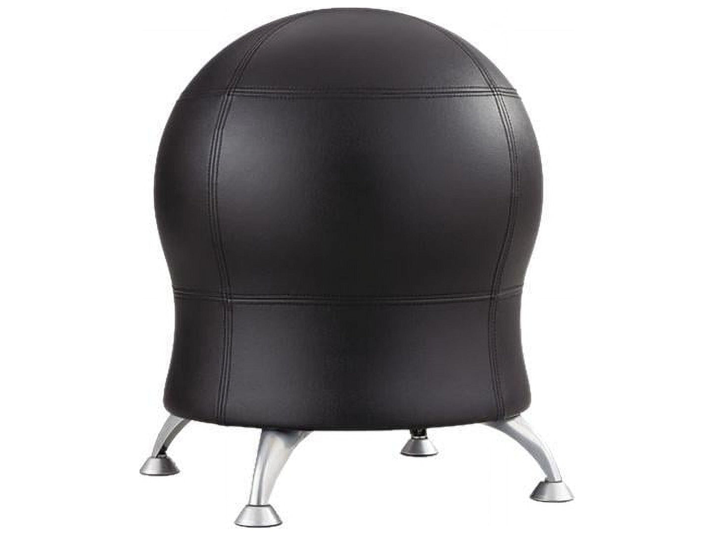 Zenergy Ball Chair, 22 1/2in Diameter X 23in High, Black/silver