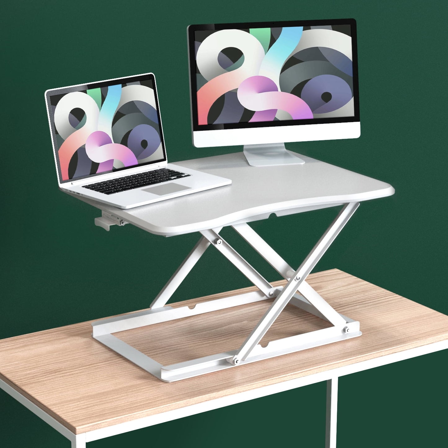 Zinus Molly 28in Standing Desk with Adjustable Height, White