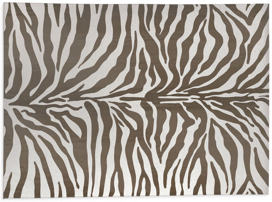 Zebra Brown Office Mat by Kavka Designs