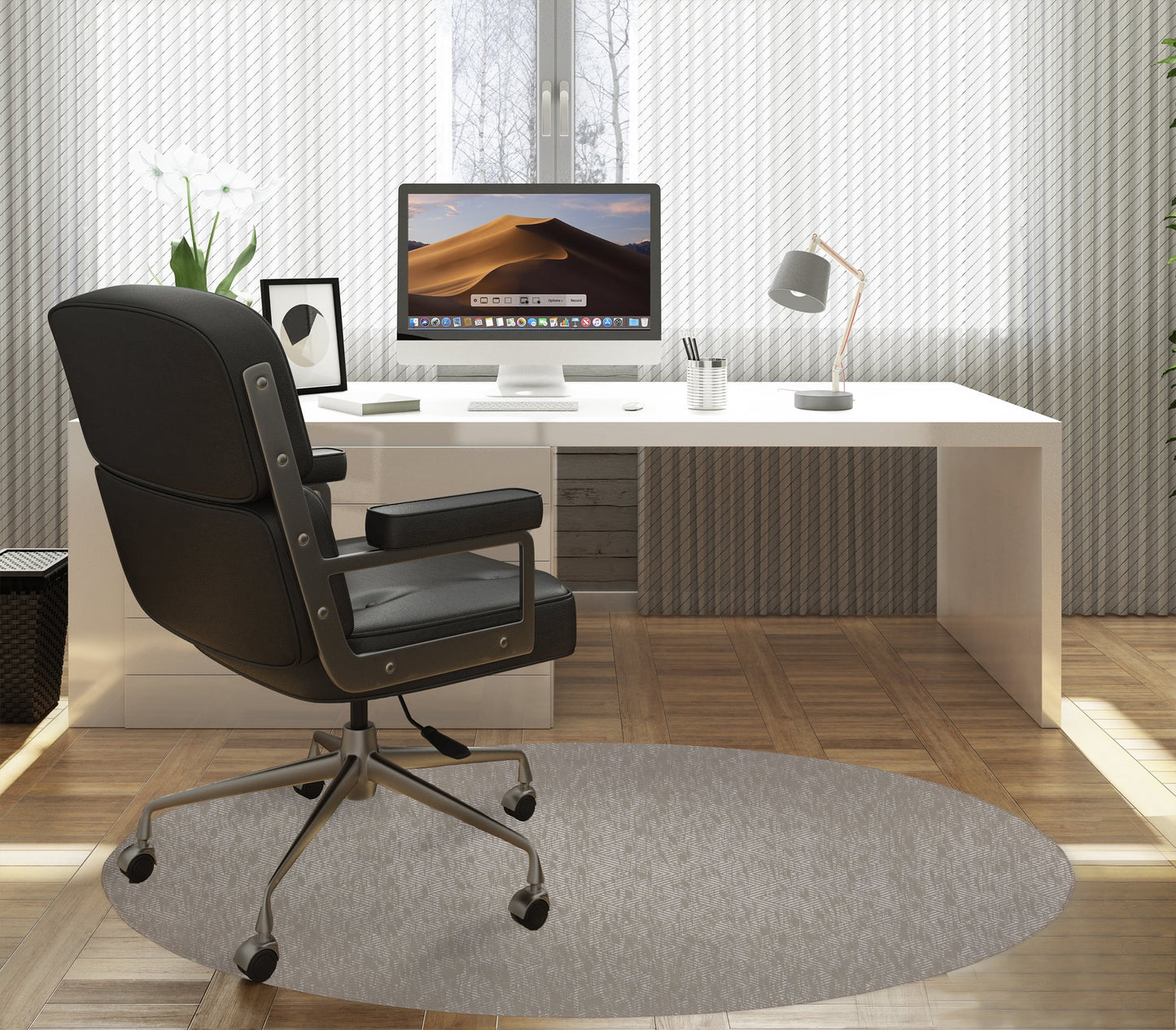 Zelda Neutral Office Mat by Kavka Designs