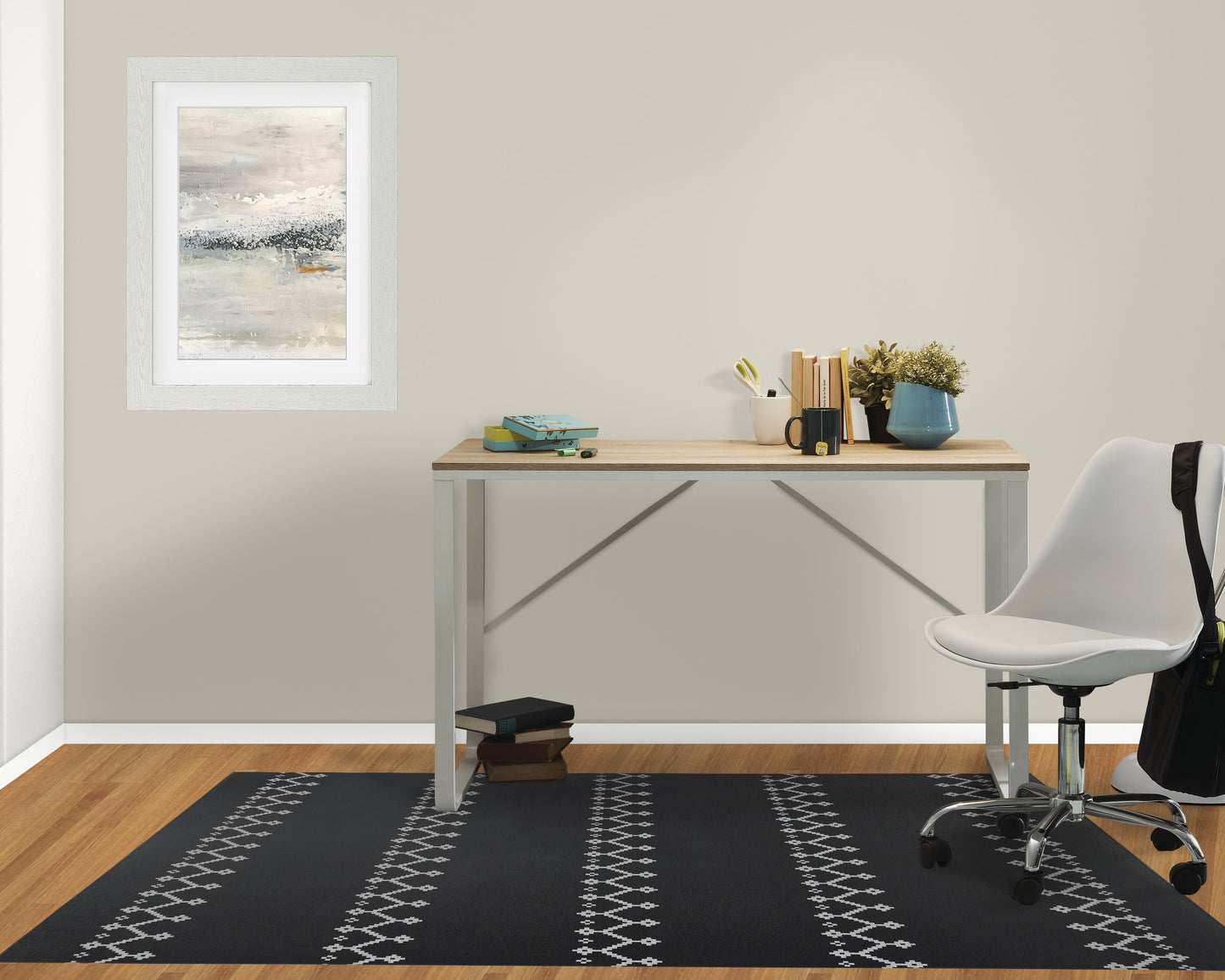 Zipper Black Office Mat by Kavka Designs