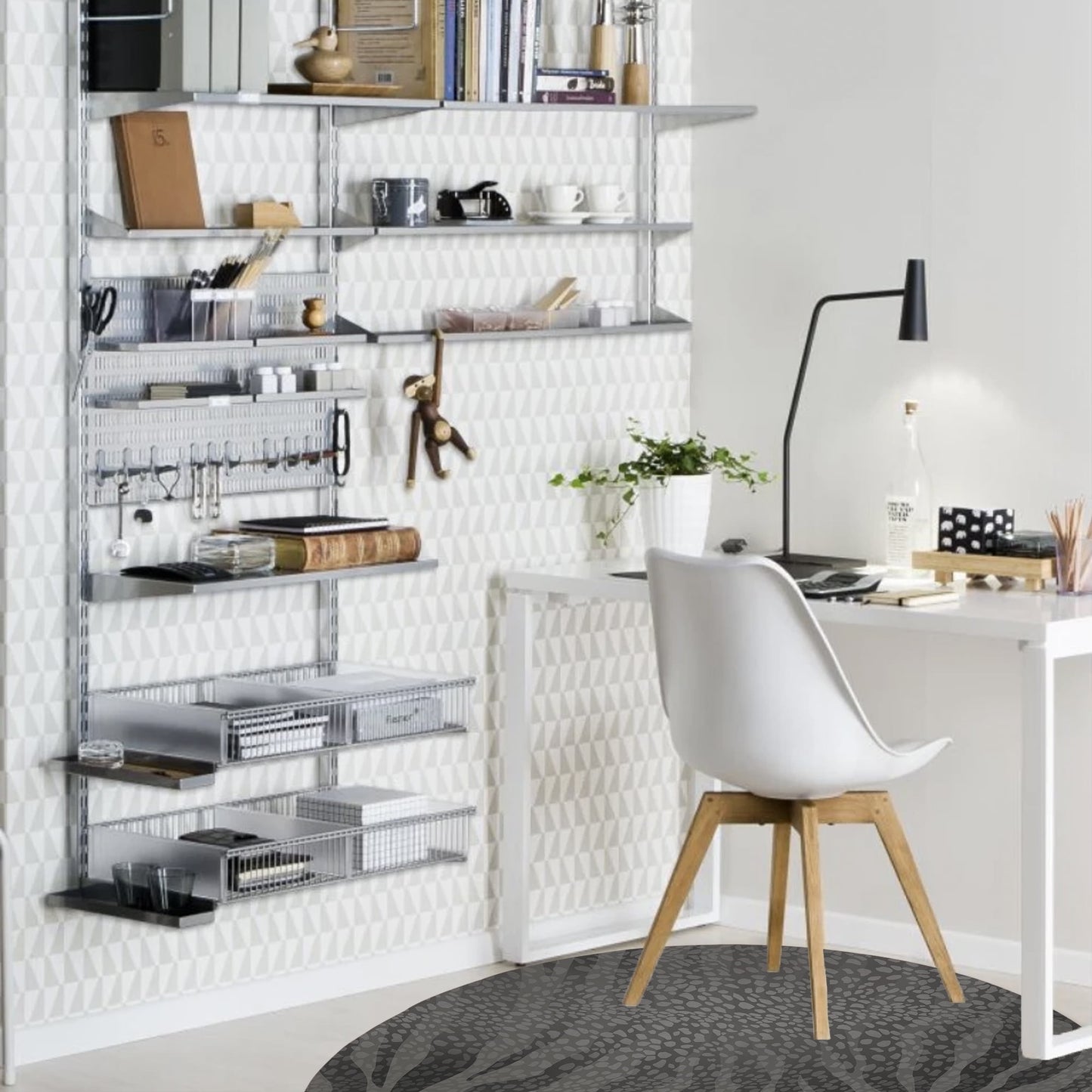 ZEBRA SPOTS CHARCOAL Office Mat By Kavka Designs