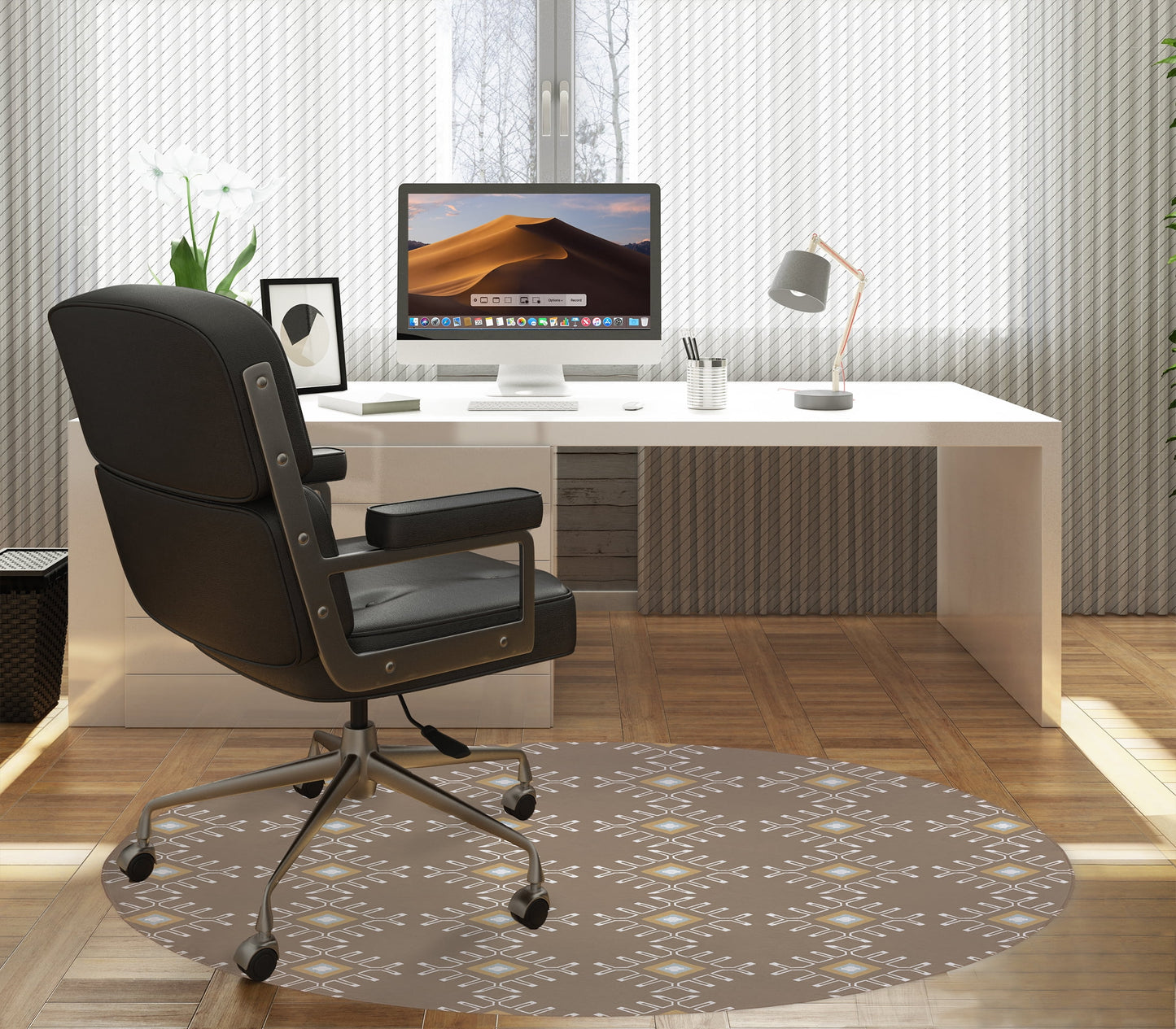 Zina Brown Office Mat by Kavka Designs