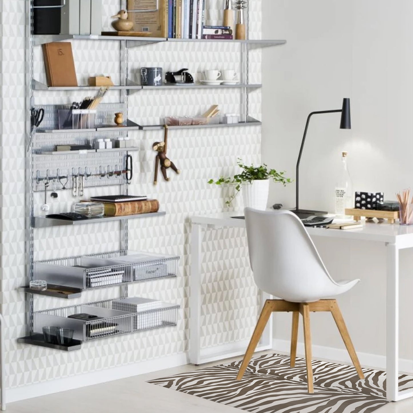 Zebra Brown Office Mat by Kavka Designs