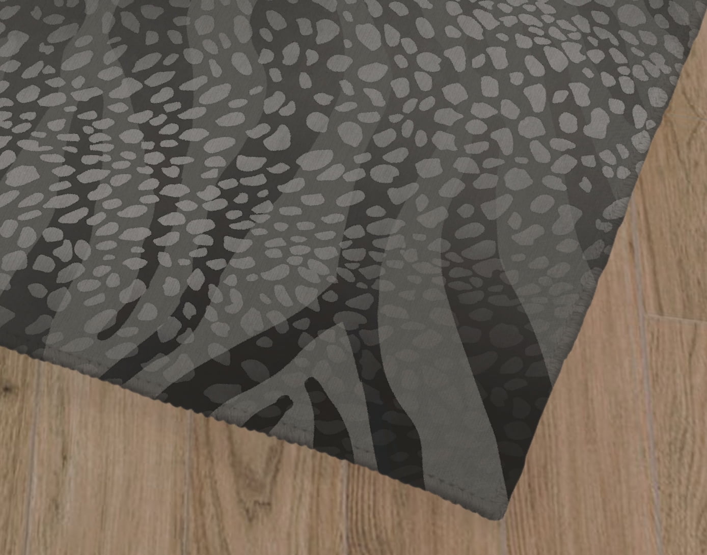 ZEBRA SPOTS CHARCOAL Office Mat By Kavka Designs