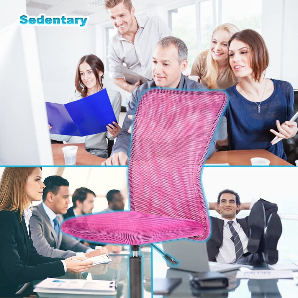 BestOffice Ergonomic Office Chair, Lumbar Support, Swivel Rolling for Women, 4 pack(Pink)